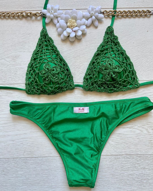 ICONIC CROCHET EMERALD A TRIANGOLO